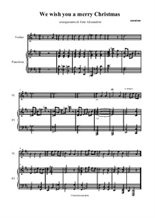 We Wish You a Merry Christmas: For violin and piano by folklore