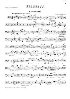 Piano Quartet No.2 in C Minor, Op.20: Cello part by Friedrich Gernsheim
