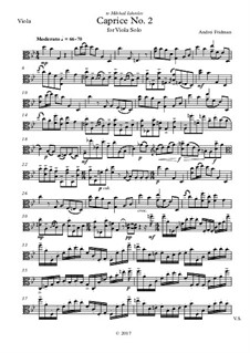 Caprice No.2 for Viola Solo: Caprice No.2 for Viola Solo by Andrei Fridman