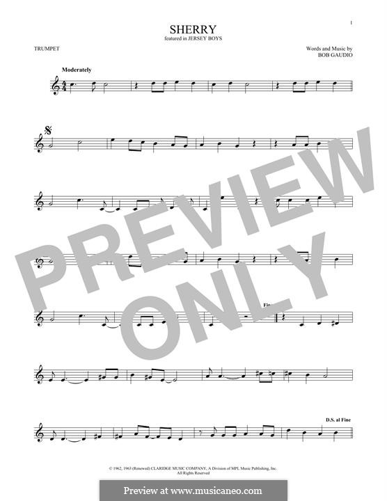 Sherry (The Four Seasons): For trumpet by Bob Gaudio