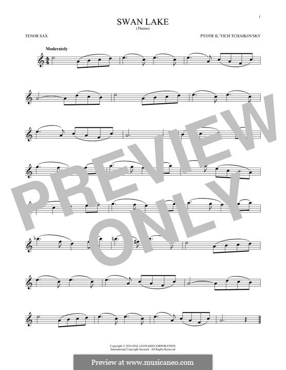 No.14 Scène: Arrangement for tenor saxophone (Theme) by Pyotr Tchaikovsky