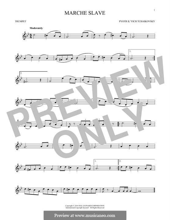 Slavonic March, TH 45 Op.31: Arrangement for trumpet (Fragment) by Pyotr Tchaikovsky