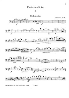 Fantastic Pieces for Violin, Cello and Piano, Op.61: Cello part by Fortunato Luzzatto