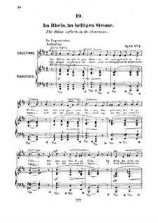 No.2 Im Rhein, im heiligen Strome: For voice and piano by Robert Franz