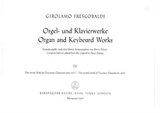 Organ and Keyboard Works: Book IV by Girolamo Frescobaldi