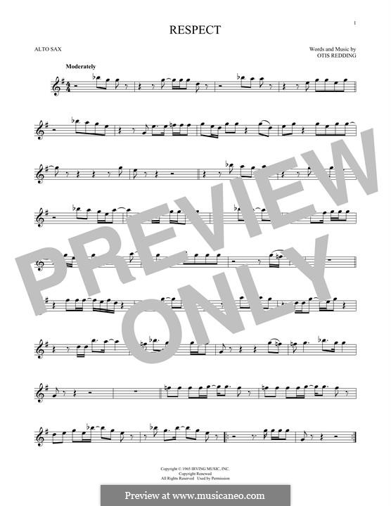 Instrumental version: For alto saxophone by Otis Redding
