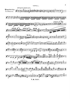Quartet for Piano, Flute, Viola and Cello: Viola part by Tobias Haslinger