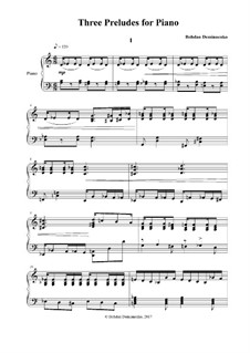 Three Preludes for Piano: Prelude No.1 by Bohdan Demianenko
