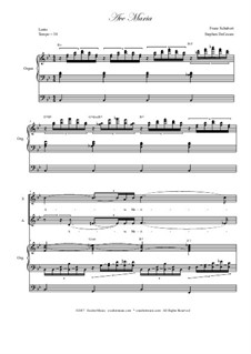 Piano-vocal score (Page 3): For soprano, alto solo and organ by Franz Schubert