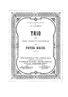 Piano Trio in E Flat Major: Full score by Peter Heise