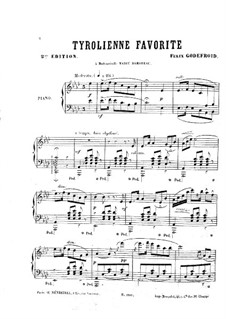 Tyrolienne favorite, Op.51b: Tyrolienne favorite by Felix Godefroid