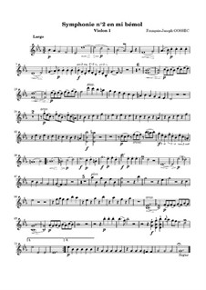 Symphony No.2 in E Flat Major: Violin I part by François Joseph Gossec