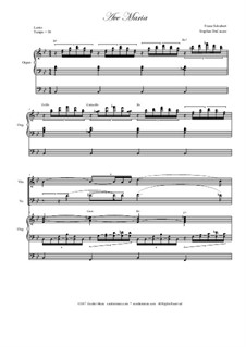 Trio version: For violin, cello and organ by Franz Schubert