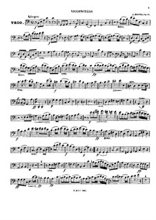 String Trio in C Major, Op.41: Cello part by Heinrich Julius Hopfe