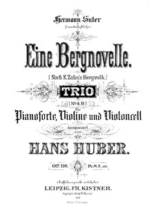Piano Trio No.4, Op.120: Full score by Hans Huber