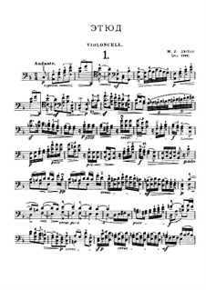 Twenty-One Etudes for Cello: Etude No.1 in F Major by Jean-Louis Duport