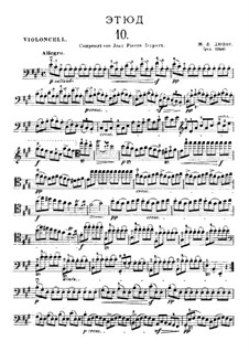 Twenty-One Etudes for Cello: Etude No.10 in A Major by Jean-Louis Duport
