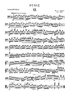 Twenty-One Etudes for Cello: Etude No.13 in E Minor by Jean-Louis Duport