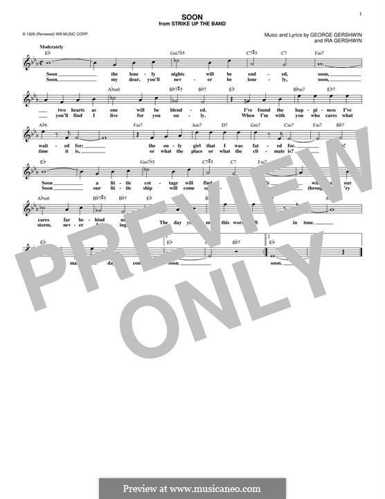 Soon: Melody line by George Gershwin