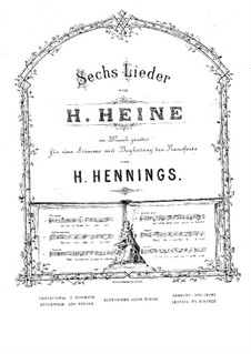 Six Songs: Six Songs by Henrik Hennings