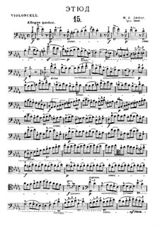 Twenty-One Etudes for Cello: Etude No.15 in B Flat Minor by Jean-Louis Duport