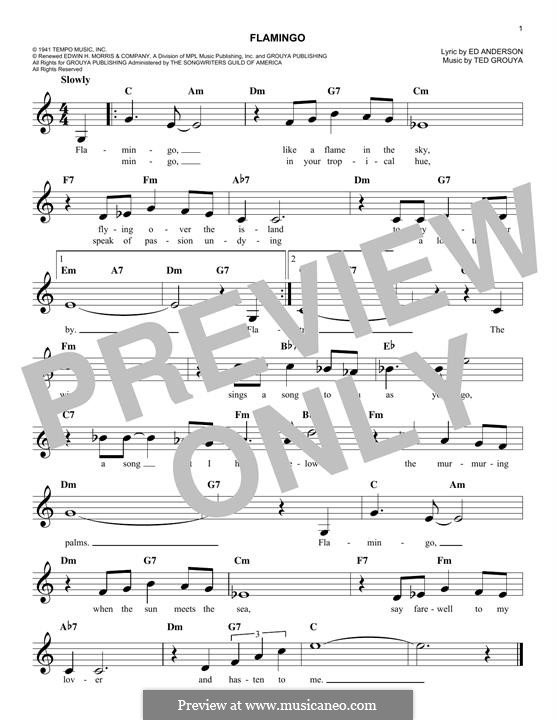 Flamingo: Melody line by Theodor Grouya