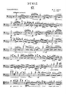 Twenty-One Etudes for Cello: Etude No.17 in E Flat Minor by Jean-Louis Duport