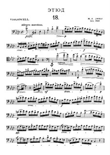 Twenty-One Etudes for Cello: Etude No.18 in A Flat Major by Jean-Louis Duport