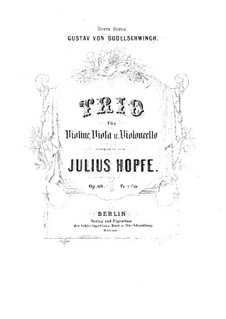 String Trio in G Minor, Op.69: Violin part by Heinrich Julius Hopfe