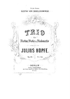 String Trio in G Minor, Op.69: Viola part by Heinrich Julius Hopfe