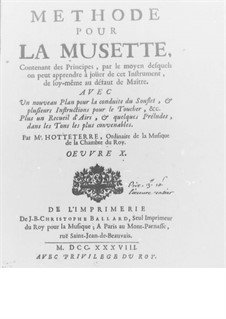 Méthode pour la Musette, Op.10: Chapters I-III by Jacques-Martin Hotteterre