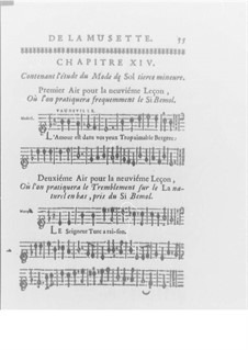 Méthode pour la Musette, Op.10: Chapters XIV-XVI by Jacques-Martin Hotteterre