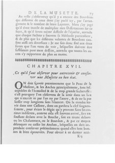 Méthode pour la Musette, Op.10: Chapter XVII by Jacques-Martin Hotteterre