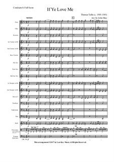 If Ye Love Me: For concert band by Thomas Tallis