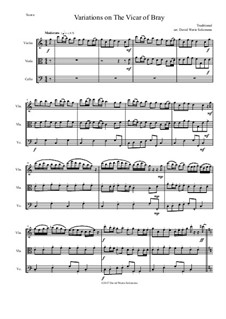 Variations on The Vicar of Bray: For string trio by folklore