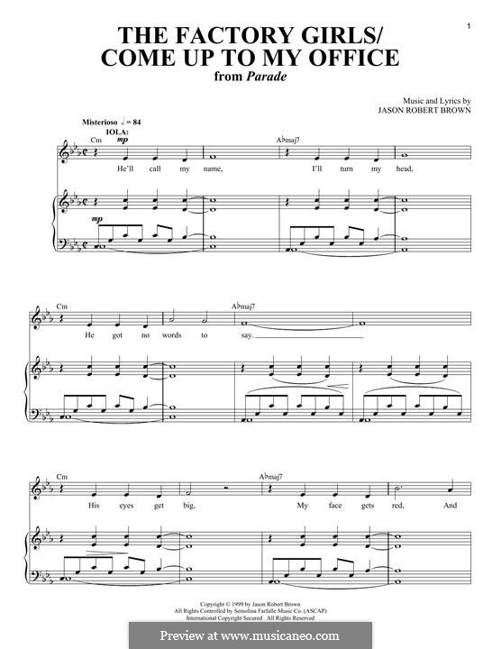 Factory Girls / Come Up To My Office: For voice and piano by Jason Robert Brown