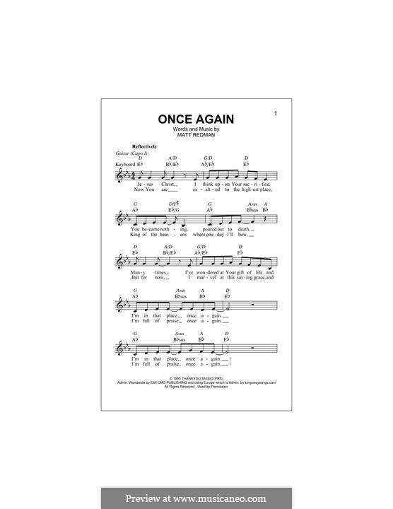 Once Again: Melody line by Matt Redman