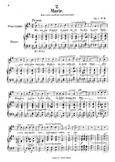 Six Songs, Op.1: Nr.2 Marie by Adolf Jensen
