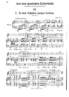 Six Songs, Op.1: Nr.4 In dem Schatten meiner Locken by Adolf Jensen