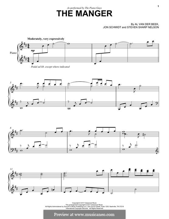 The Manger (The Piano Guys): For piano by Jon Schmidt, Al van der Beek, Steven Sharp Nelson