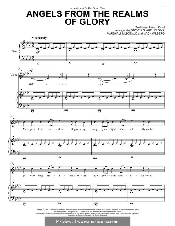 Angels from the Realms of Glory: For voice and piano (The Piano Guys) by folklore