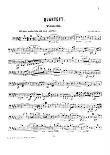 Piano Quartet No.2 in E Major, Op.44: Cello parts by Friedrich Kiel