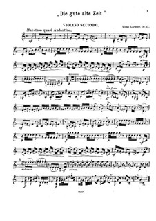 Trio for Two Violins and Cello 'Die gute alte Zeit', Op.77: Violin II part by Ignaz Lachner