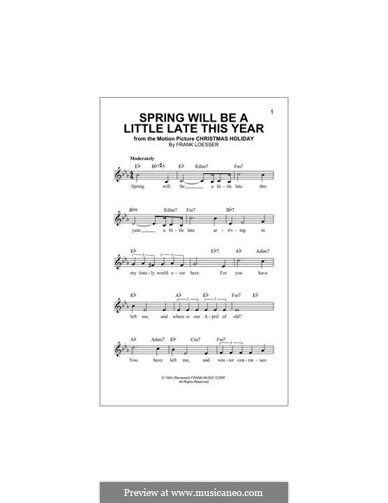 Spring will be a little late this year by f loesser on musicaneo