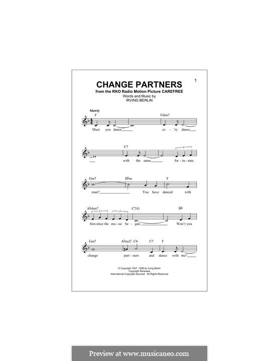Change Partners by I. Berlin sheet music on MusicaNeo