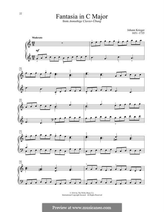 Fantasia in C Major: Fantasia in C Major by Johann Krieger