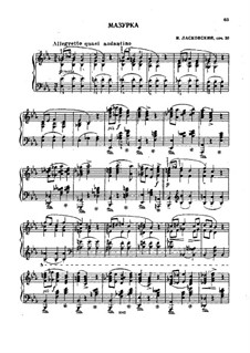 Mazurka in E Flat Minor, Op.30: Mazurka in E Flat Minor by Ivan Laskovsky