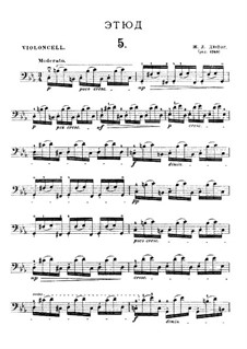 Twenty-One Etudes for Cello: Etude No.5 in C Minor by Jean-Louis Duport