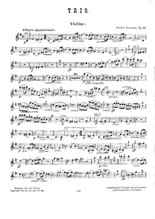 Piano Trio in E Minor, Op.55: Violin part by Gustav Lazarus