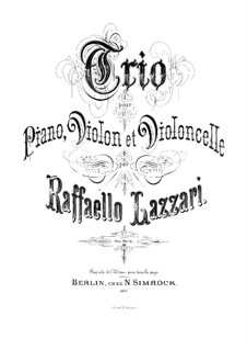 Piano Trio in F Major: Full score by Raffaello Lazzari